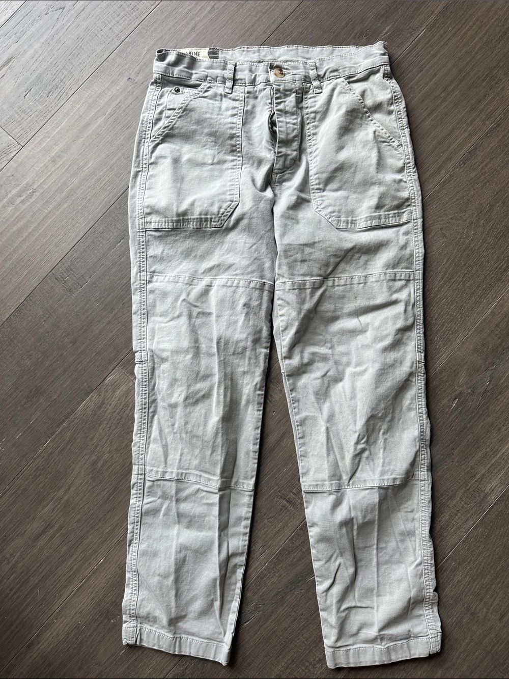 Marine Layer Men's Light Gray Cargo Pants - Straight Utility Style
